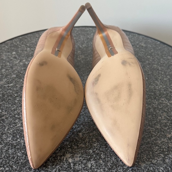Sam Edelman Hazel Pointed Toe Pump - Nude Croc - Picture 4 of 4
